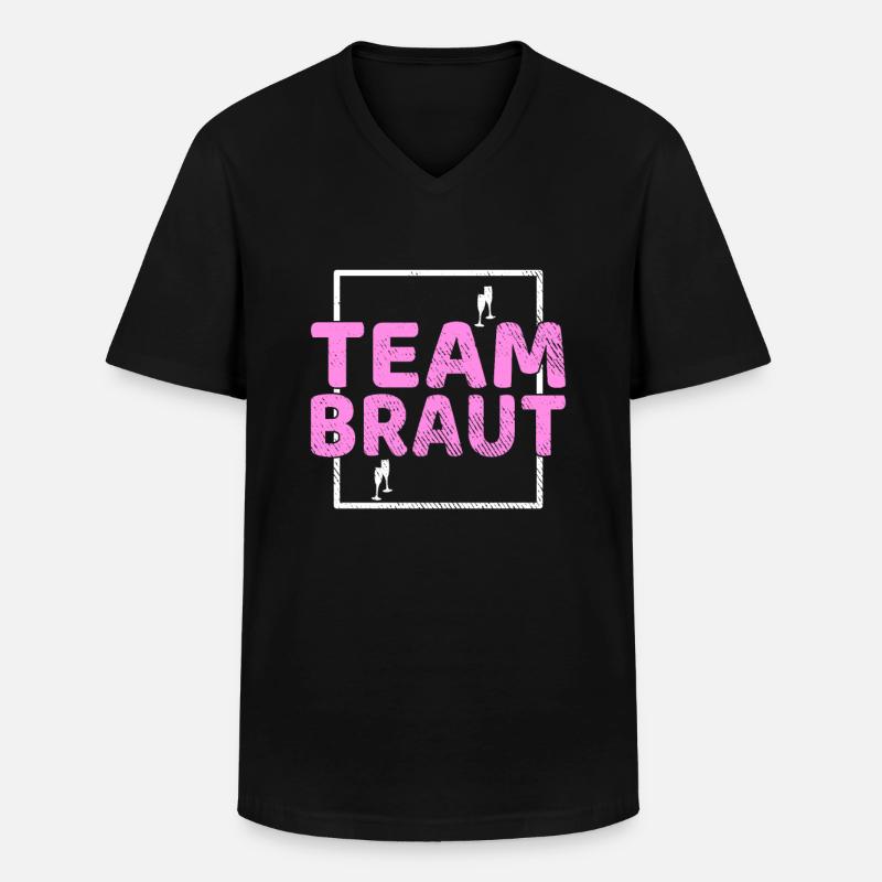 Épouse de l’équipe - T-shirt col V Homme - noir