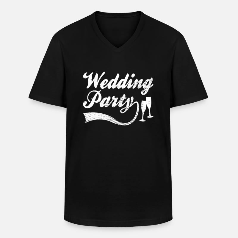 Hochzeitsfeier - Männer-T-Shirt mit V-Ausschnitt - Schwarz