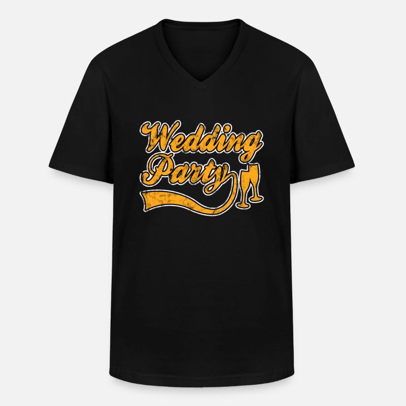 Hochzeitsfeier - Männer-T-Shirt mit V-Ausschnitt - Schwarz