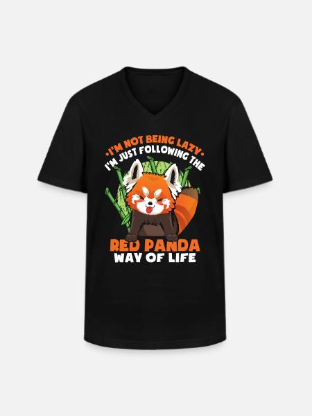 I'm Not Being Lazy - Men's V-Neck T-Shirt - black