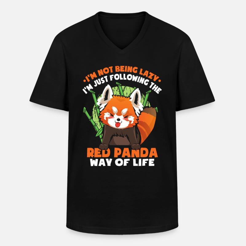 Ich bin nicht faul - Männer-T-Shirt mit V-Ausschnitt - Schwarz