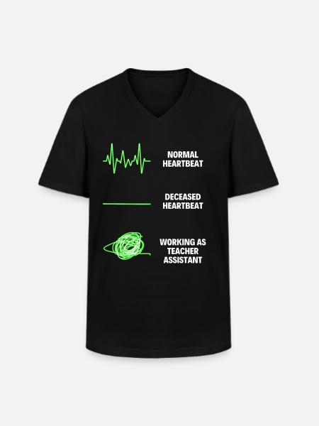 Aide-enseignant Drôle d’enseignant Enseignant d’école - T-shirt col V Homme - noir
