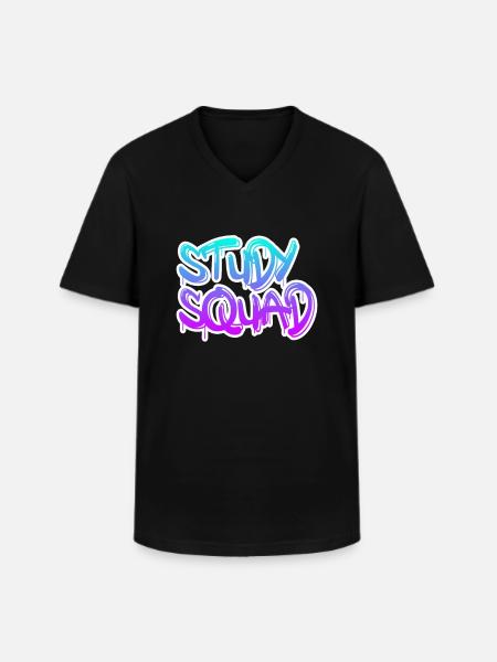 study squad - Männer-T-Shirt mit V-Ausschnitt - Schwarz