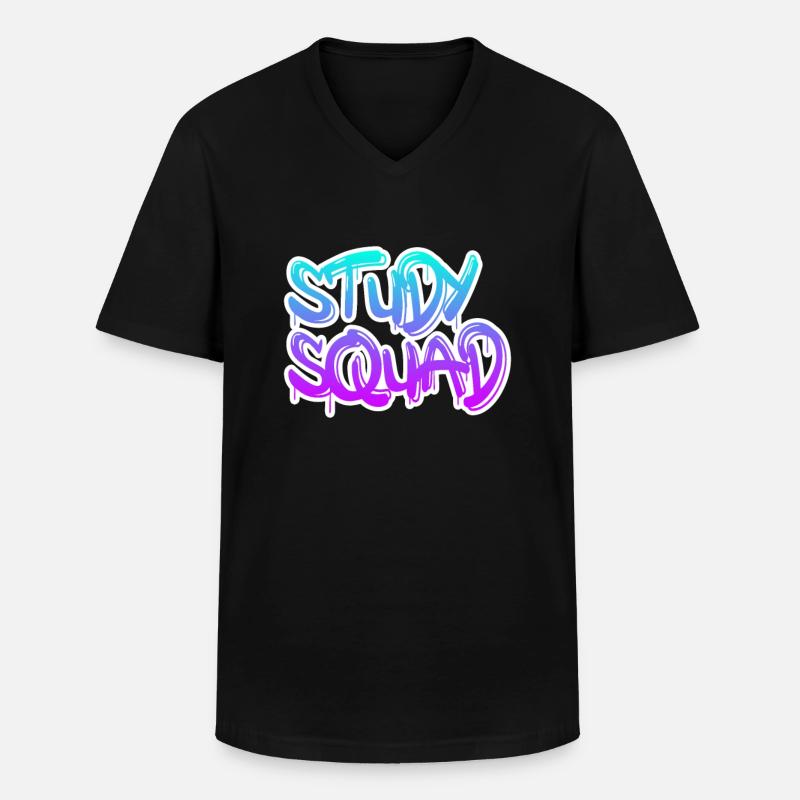 Study Squad - Men's V-Neck T-Shirt - black