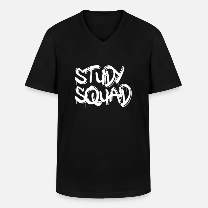 Study Squad - Men's V-Neck T-Shirt - black