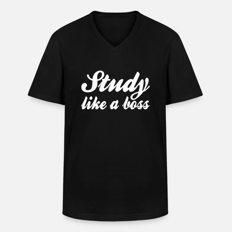 Studieren Spruch - Männer-T-Shirt mit V-Ausschnitt - Schwarz