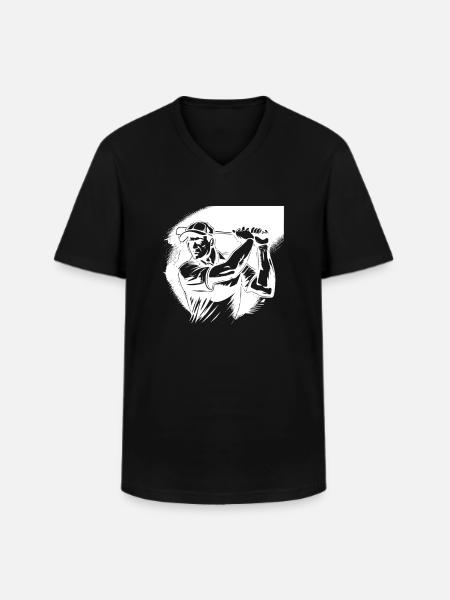 Golf Golfer - Männer-T-Shirt mit V-Ausschnitt - Schwarz