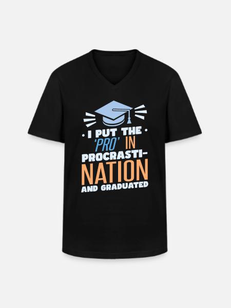 Graduation Funny - Men's V-Neck T-Shirt - black