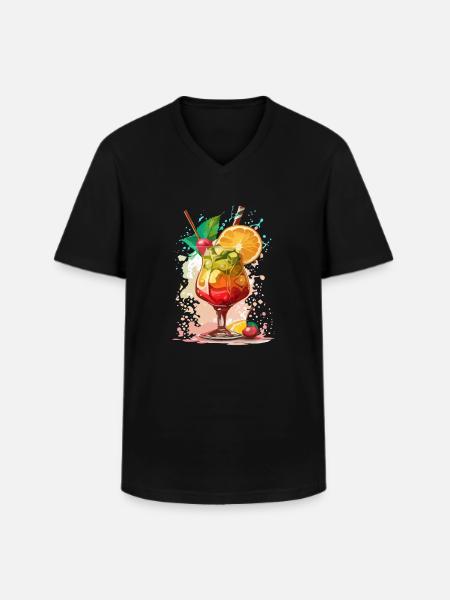 Cocktail - Men's V-Neck T-Shirt - black