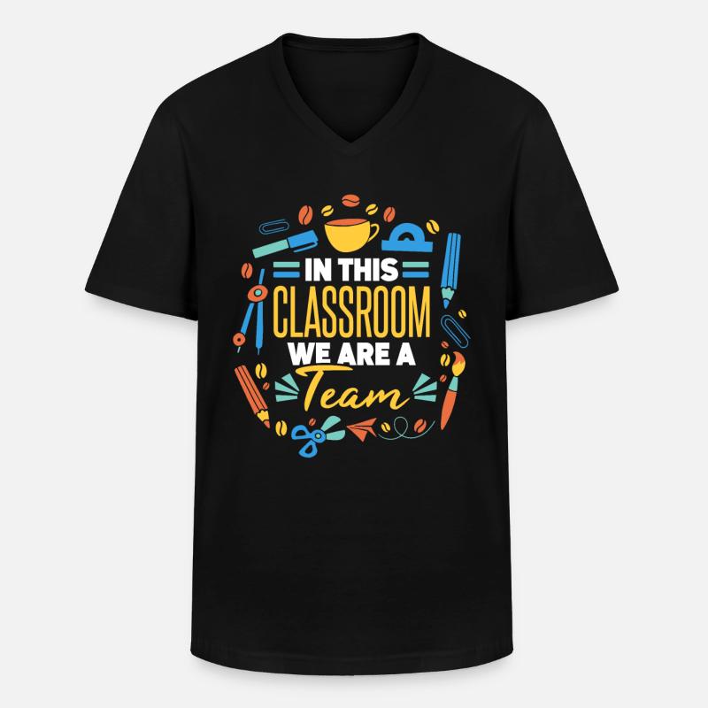 Klassenlehrer - Männer-T-Shirt mit V-Ausschnitt - Schwarz