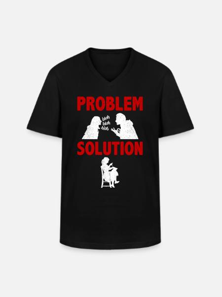 Knitting Crocheting Problem Solution Hobby - Männer-T-Shirt mit V-Ausschnitt - Schwarz