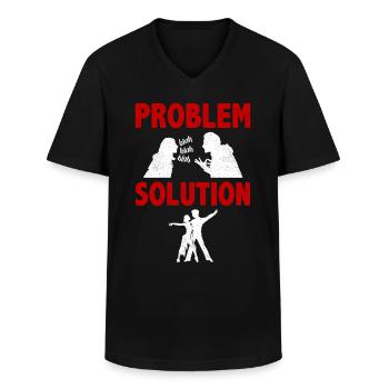 Latin Dancing Cha Cha Samba Problem Solution Hobby - Männer-T-Shirt mit V-Ausschnitt - Schwarz - Vorne - AI Model Male 178 dark (178cm)