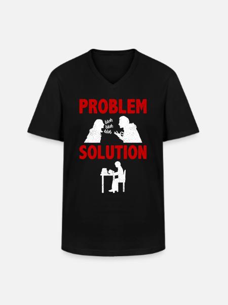 Learning Education University Problem Solution - Männer-T-Shirt mit V-Ausschnitt - Schwarz