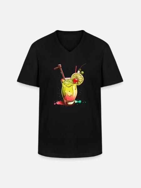 Cocktail - Men's V-Neck T-Shirt - black