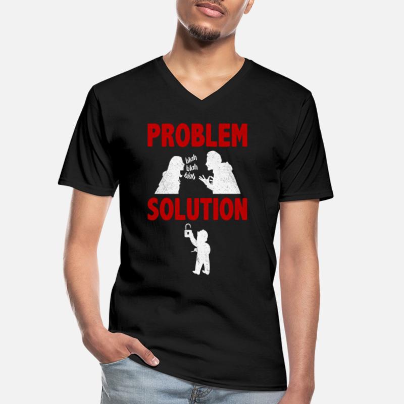 Lock Picking Lock Smithing Problem Solution Hobby Männer-T-Shirt mit V-Ausschnitt