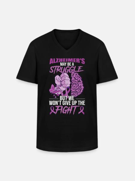 Alzheimer-Krieger - Männer-T-Shirt mit V-Ausschnitt - Schwarz