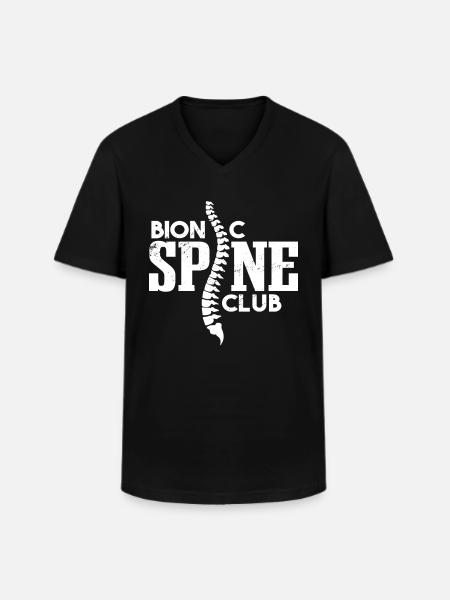 Binoic Spine Club - Männer-T-Shirt mit V-Ausschnitt - Schwarz