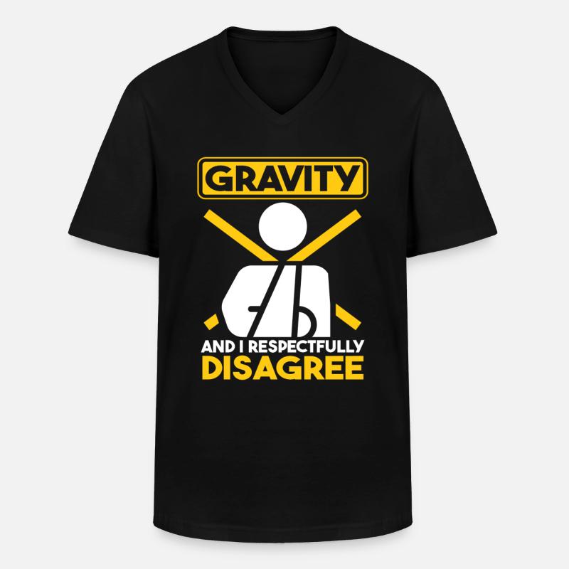 Lustiger gebrochener Arm - Männer-T-Shirt mit V-Ausschnitt - Schwarz