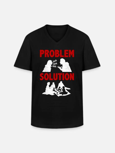 Picknicking Outing Problem Solution Hobby - Männer-T-Shirt mit V-Ausschnitt - Schwarz