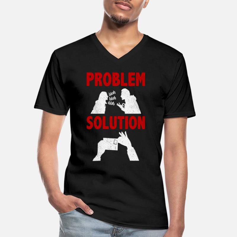 Postcrossing Postman PostcardProblem Solution T-shirt col V Homme