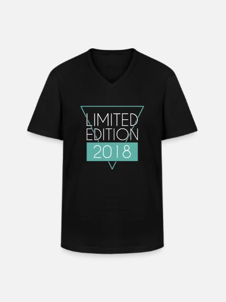 Edition Limitée 2018 - T-shirt col V Homme - noir
