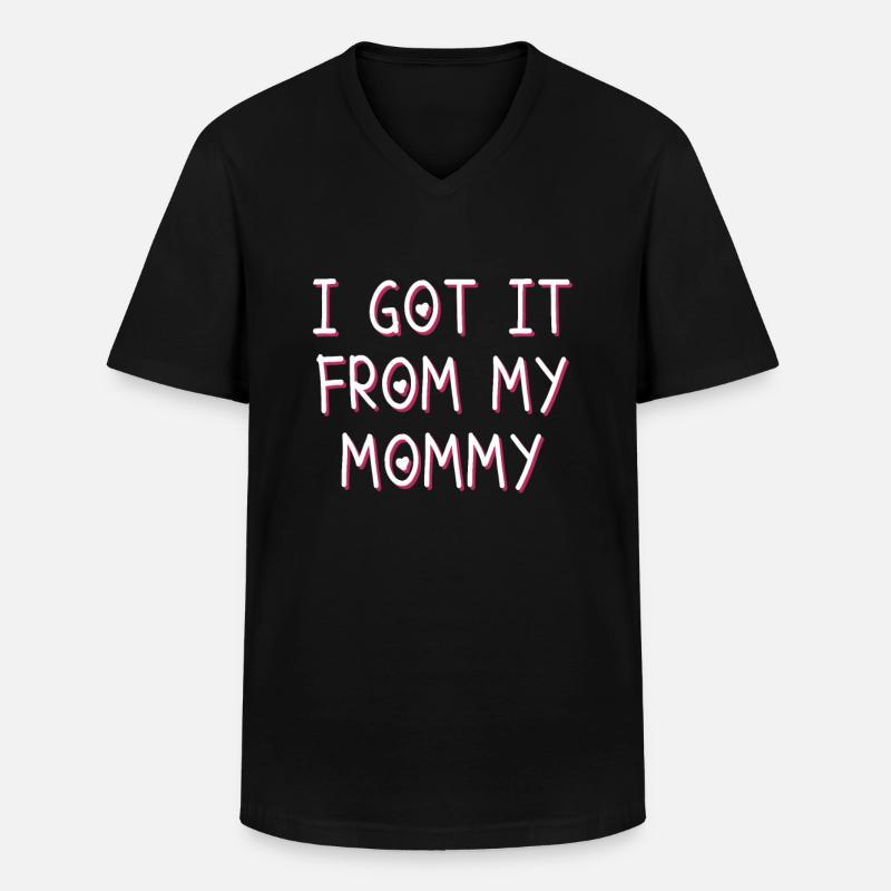 Von Mama Geschenk - Männer-T-Shirt mit V-Ausschnitt - Schwarz