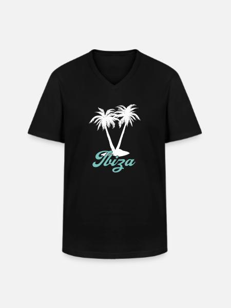 Ibiza - Men's V-Neck T-Shirt - black