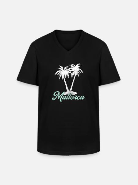 Majorca - Men's V-Neck T-Shirt - black