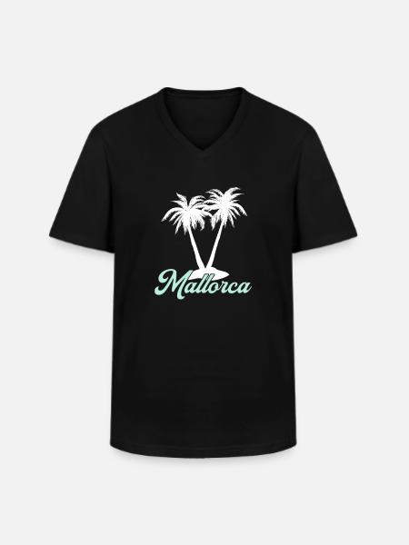Majorca - Men's V-Neck T-Shirt - black