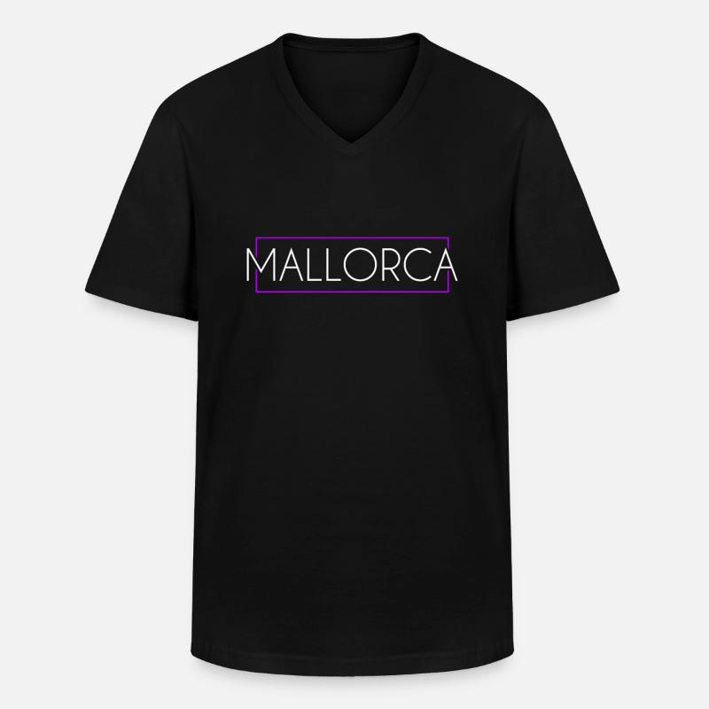 Mallorca Logo - Männer-T-Shirt mit V-Ausschnitt - Schwarz