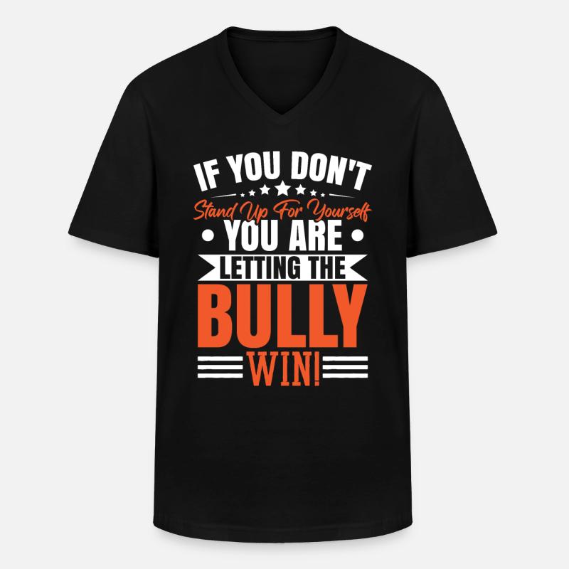 Anti-Mobbing-Monat - Männer-T-Shirt mit V-Ausschnitt - Schwarz