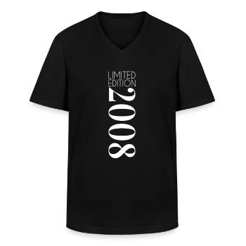 Limited Edition 2008 - Männer-T-Shirt mit V-Ausschnitt - Schwarz - Vorne - AI Model Male 178 dark (178cm)