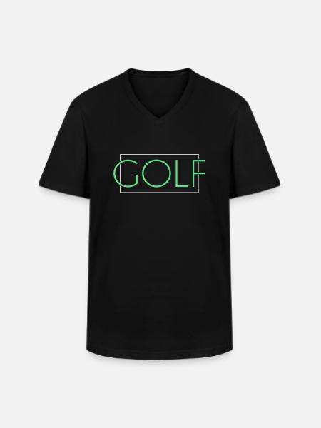 Golf lettering - Men's V-Neck T-Shirt - black