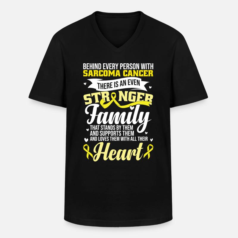 Sarcoma Cancer Support - Men's V-Neck T-Shirt - black