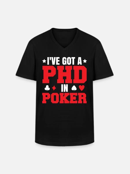 Poker Player Texas Hold'Em - Men's V-Neck T-Shirt - black