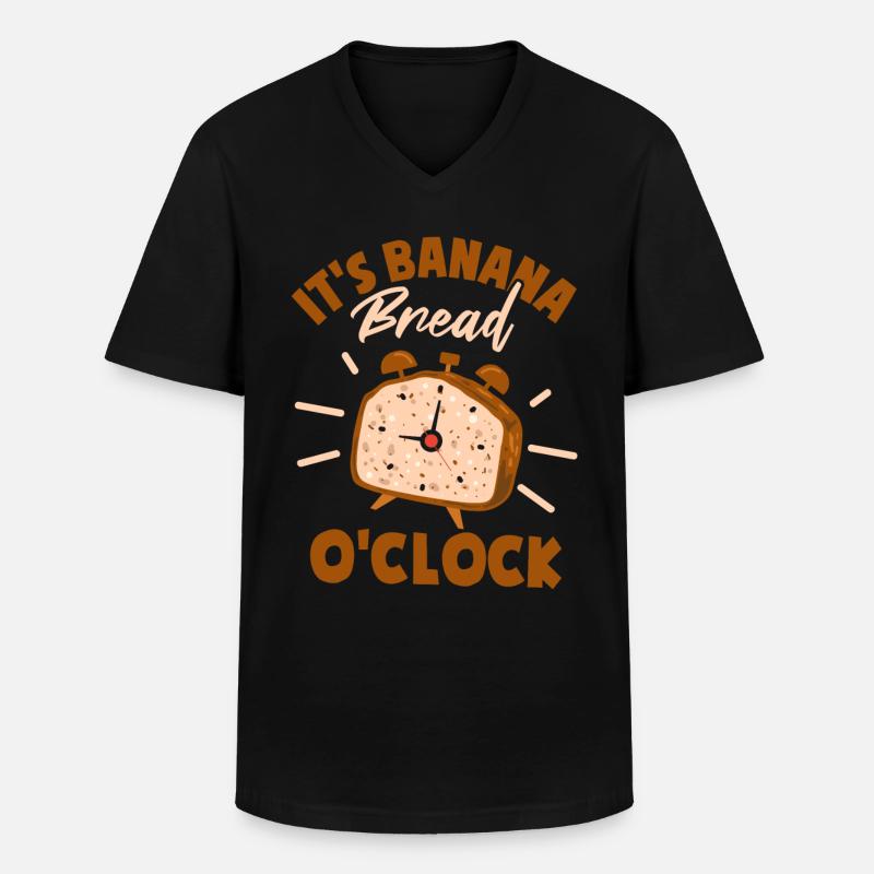 Es ist Bananenuhr - Männer-T-Shirt mit V-Ausschnitt - Schwarz