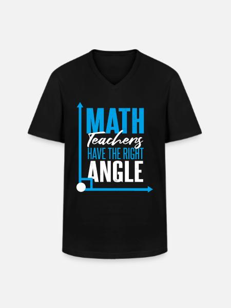 Math Teacher Funny - Men's V-Neck T-Shirt - black