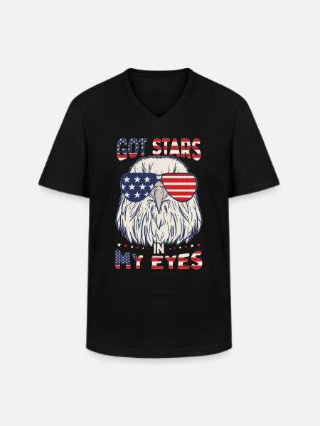 Got Stars In My Eyes - Men's V-Neck T-Shirt - black