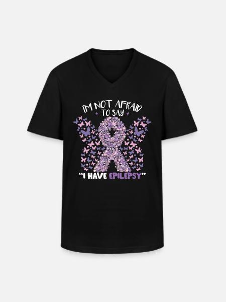 I Have Epilepsy - Men's V-Neck T-Shirt - black