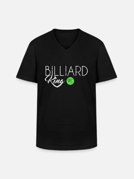 Billiard King - Männer-T-Shirt mit V-Ausschnitt - Schwarz