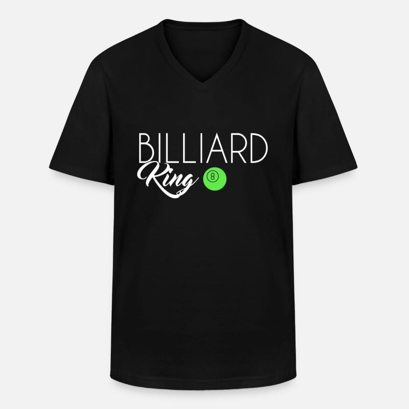 Billiard King - Männer-T-Shirt mit V-Ausschnitt - Schwarz