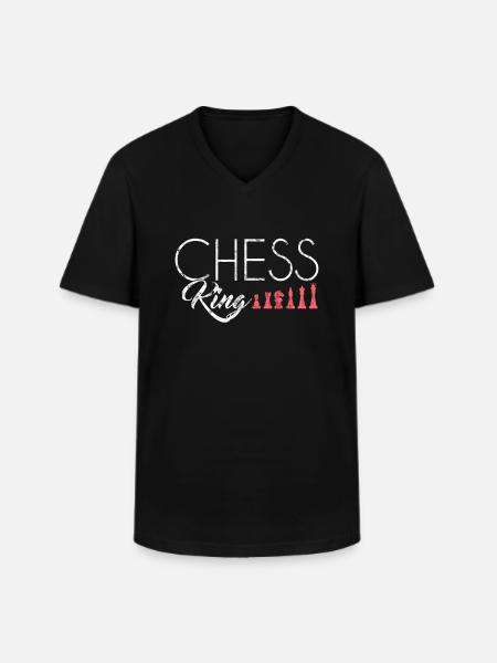 Chess King - Men's V-Neck T-Shirt - black