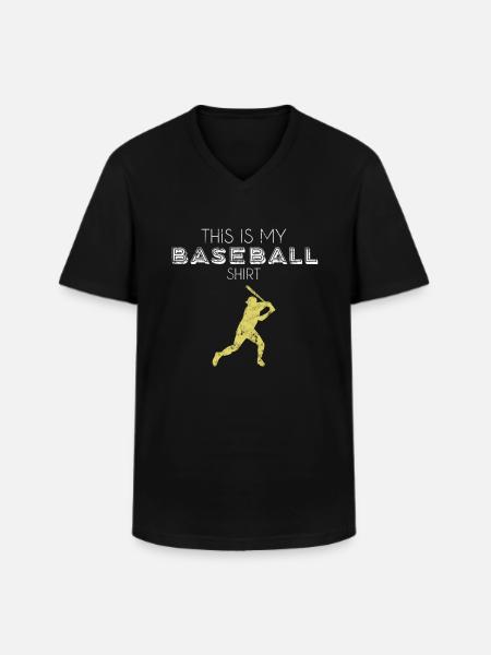 Chemise de baseball - T-shirt col V Homme - noir
