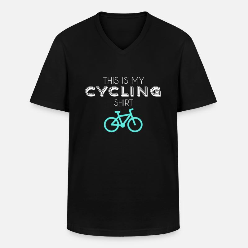 Fahrrad Shirt - Männer-T-Shirt mit V-Ausschnitt - Schwarz