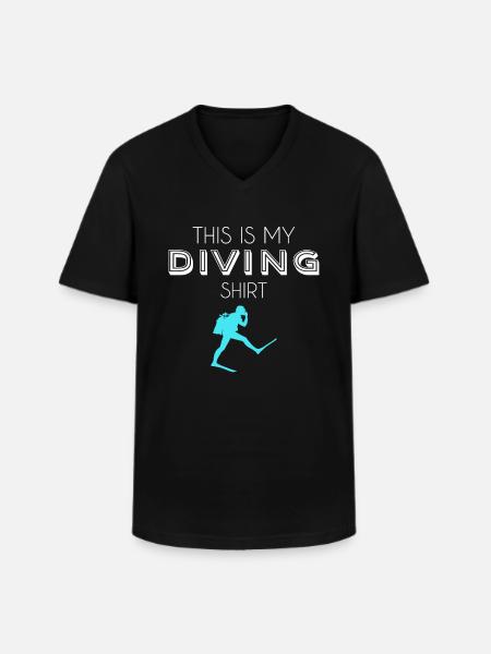 chemise de plongée - T-shirt col V Homme - noir