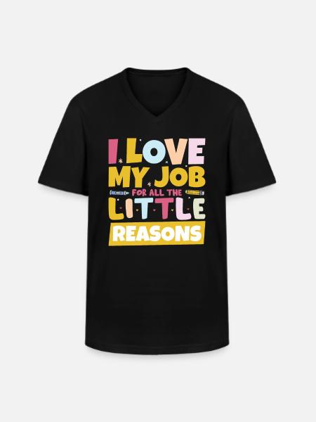 Kindergarten Teaching School Preschool - Men's V-Neck T-Shirt - black