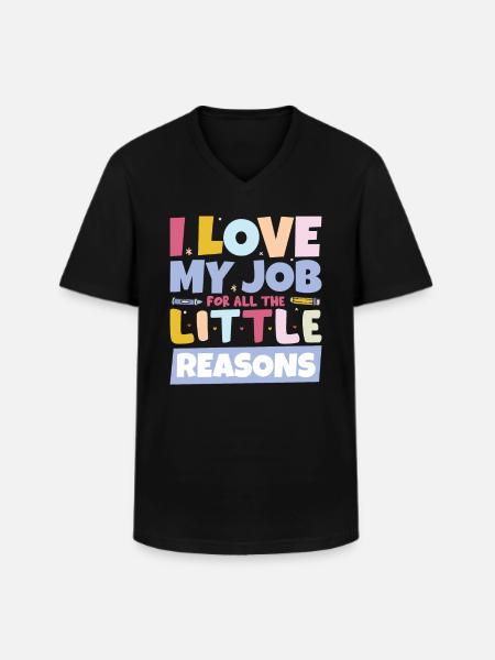 School Teacher - Men's V-Neck T-Shirt - black