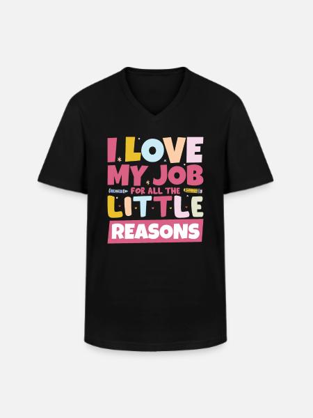 Childcare Teacher Daycare Provider - Men's V-Neck T-Shirt - black