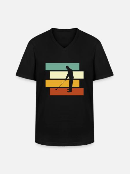 Golf Retro - Men's V-Neck T-Shirt - black