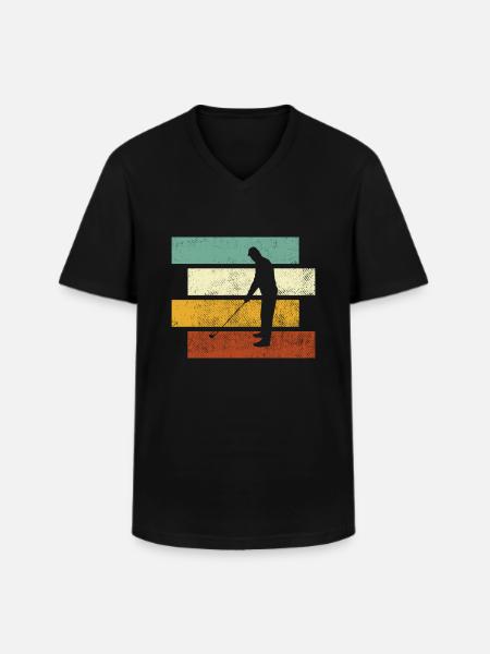 Golf Retro - Men's V-Neck T-Shirt - black